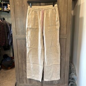 Sundry size 1 pull-on linen pants Biege small